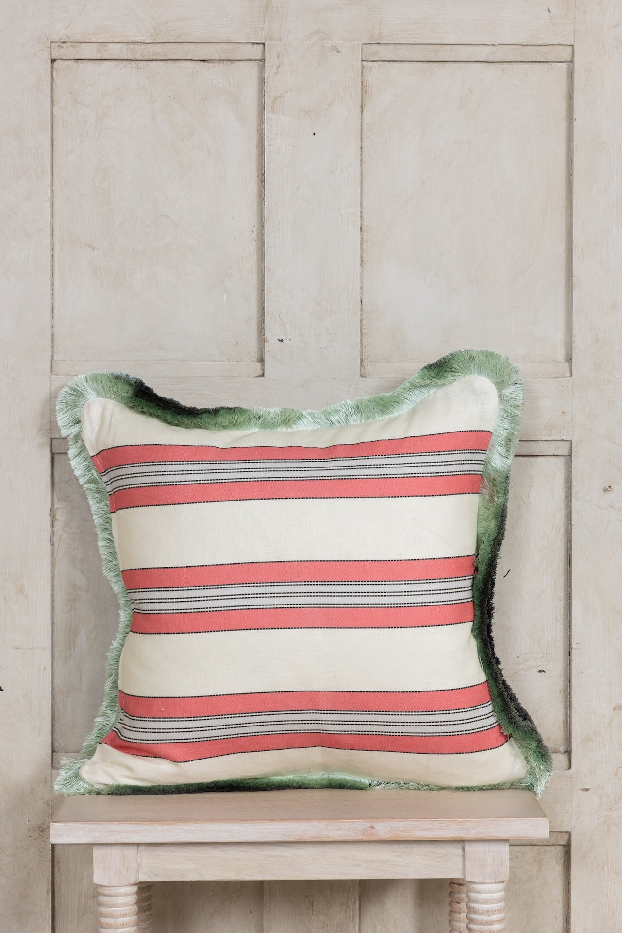 Vintage Deckchair - Coral/Grey