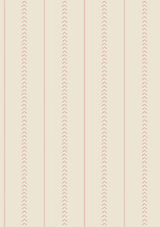 Sail Stitch Stripe -  CORAL