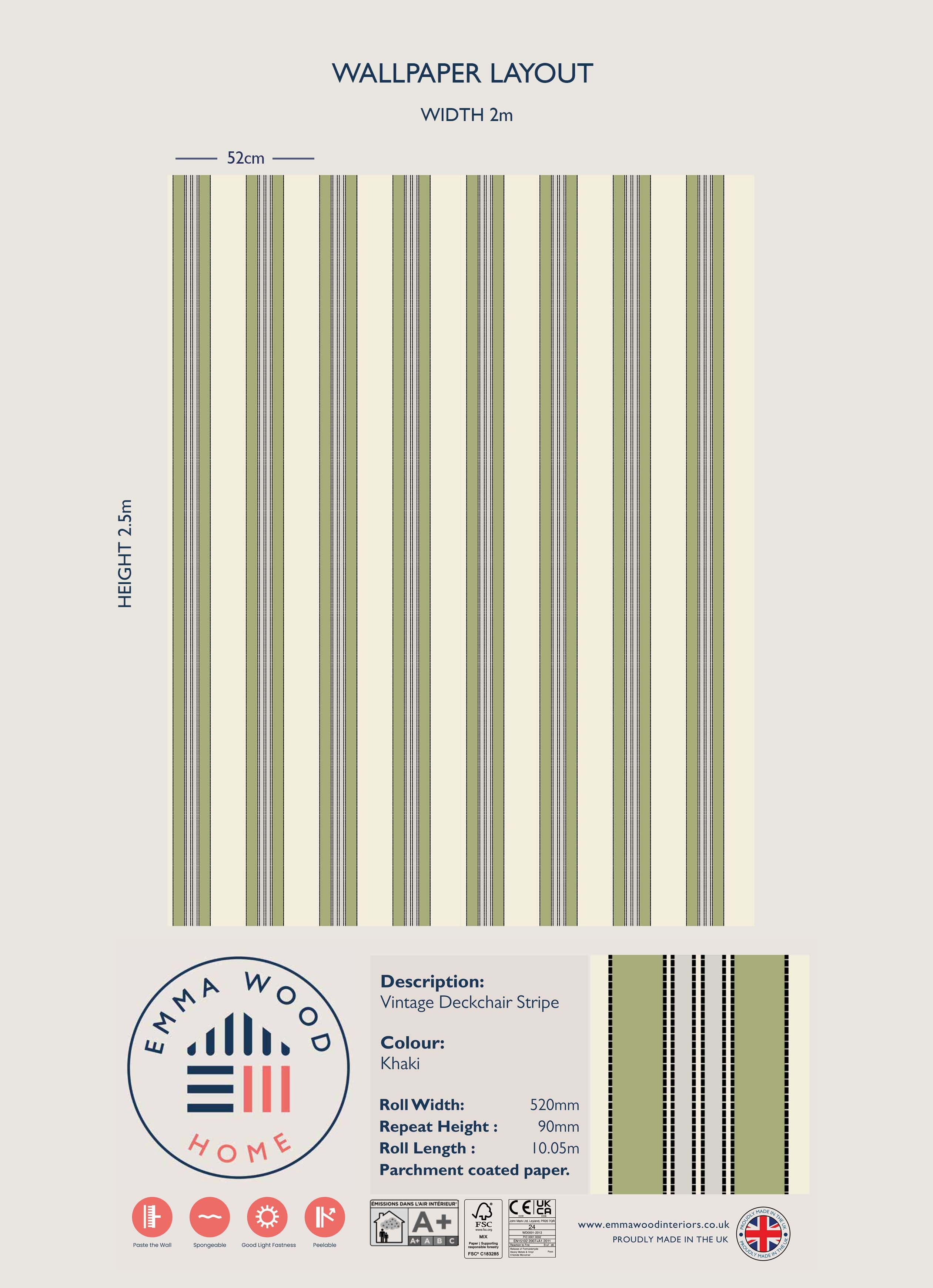 Vintage Deckchair - KHAKI