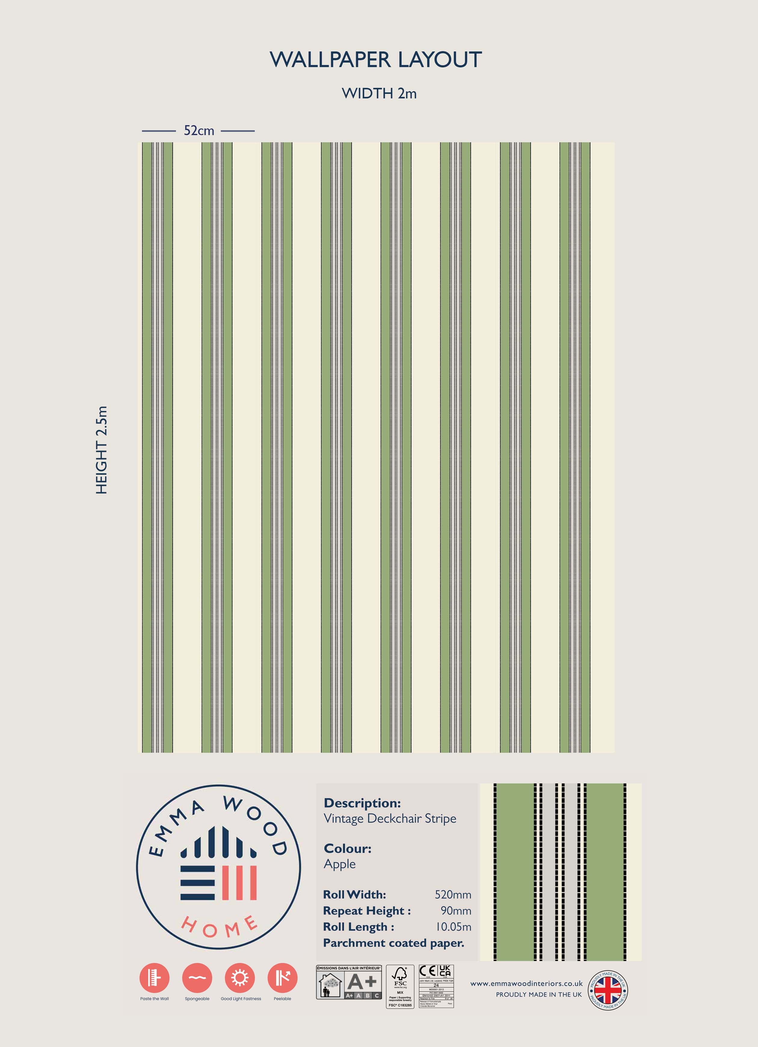 Vintage Deckchair - APPLE