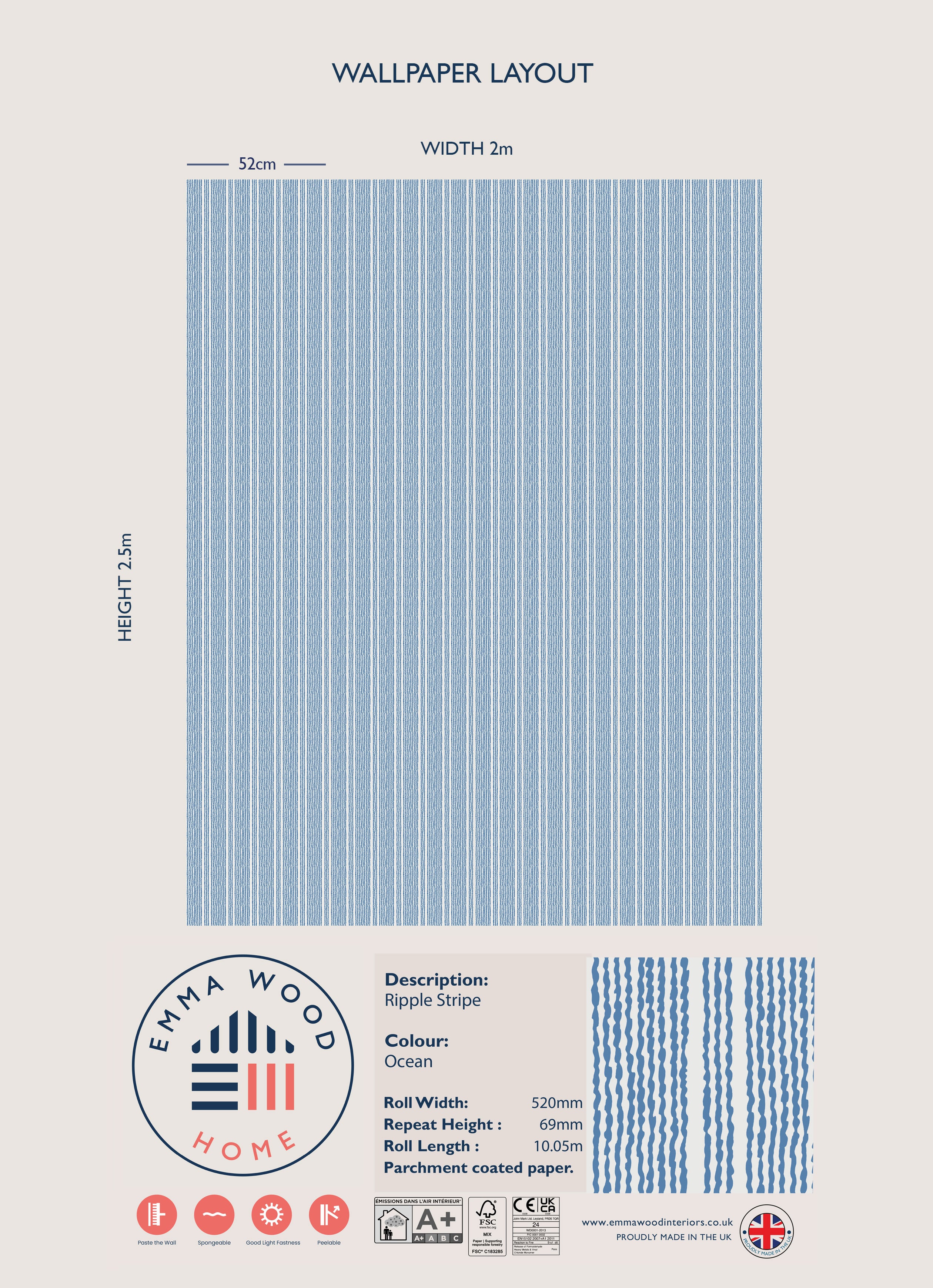 Ripple Stripe - OCEAN