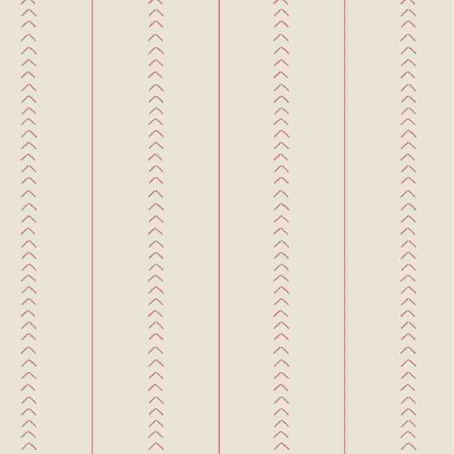 Sail Stitch Stripe - Coral