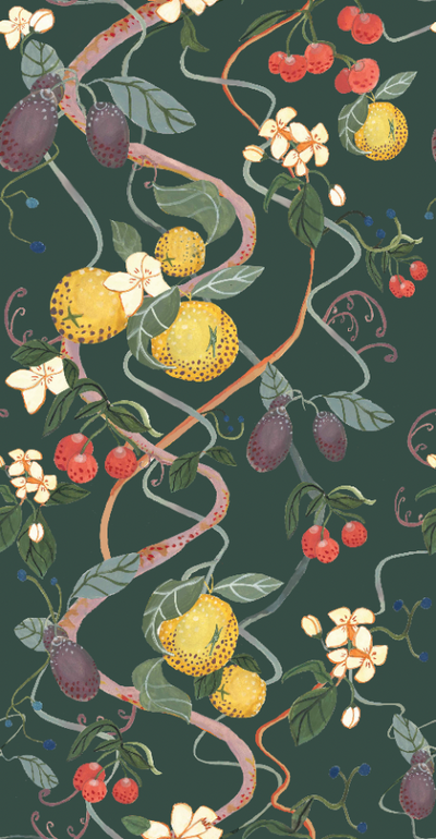 Twisted Fruits - Dark Green