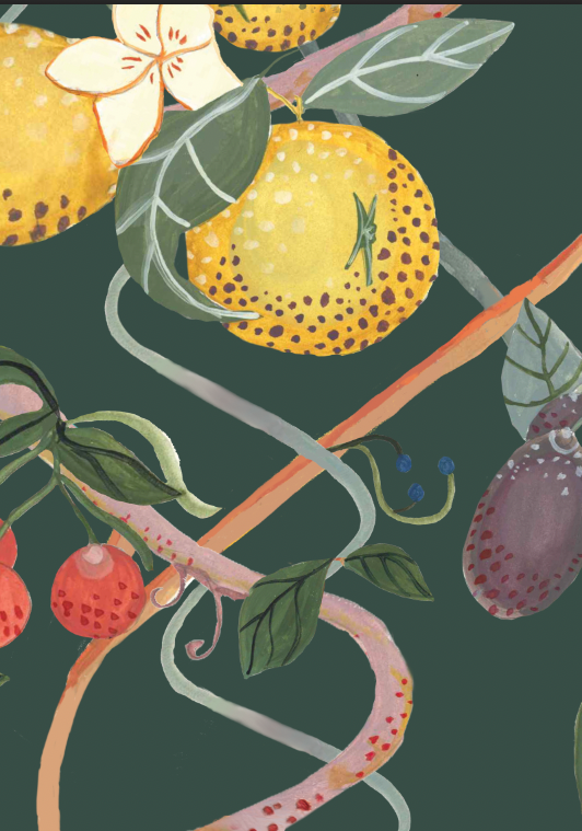 Twisted Fruits - Dark Green