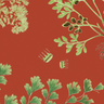 The Fernery - Burnt Orange — Pure Linen White / Metre / Drapery