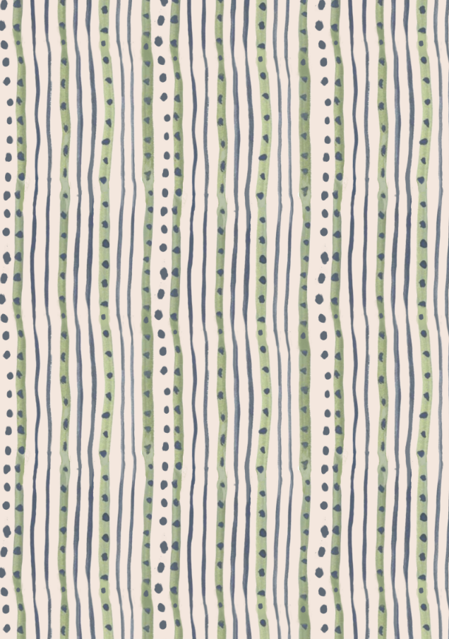 Dibble Dot Stripe - Vintage Pink