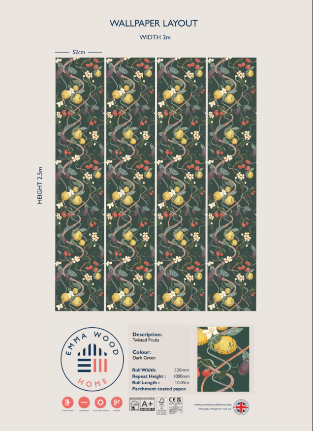 Twisted Fruits - Dark Green