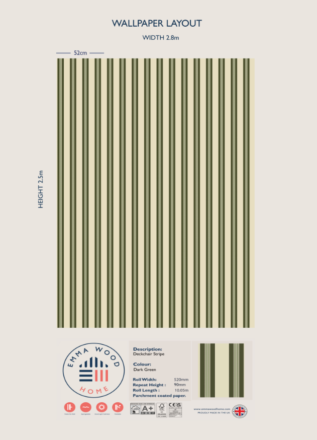 Vintage Deckchair - Dark Green
