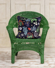 Aster & Cockle Piped Velvet Cushion Medium