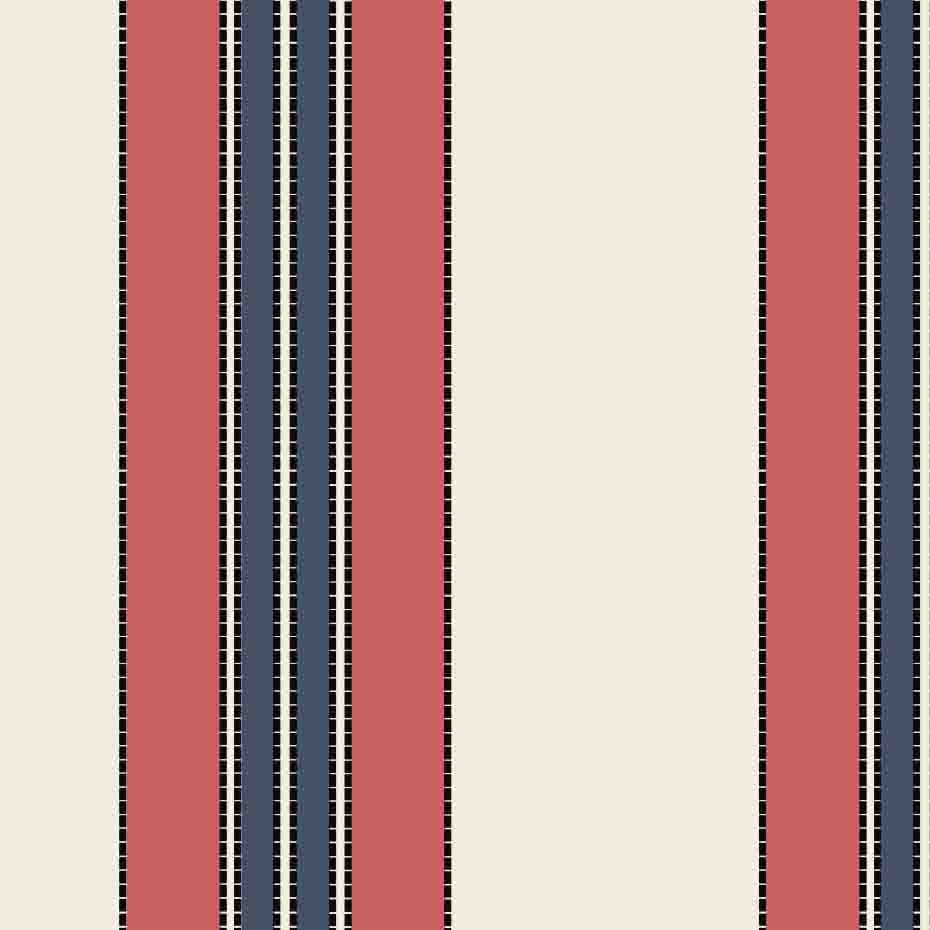 Vintage Deckchair - Coral/Navy
