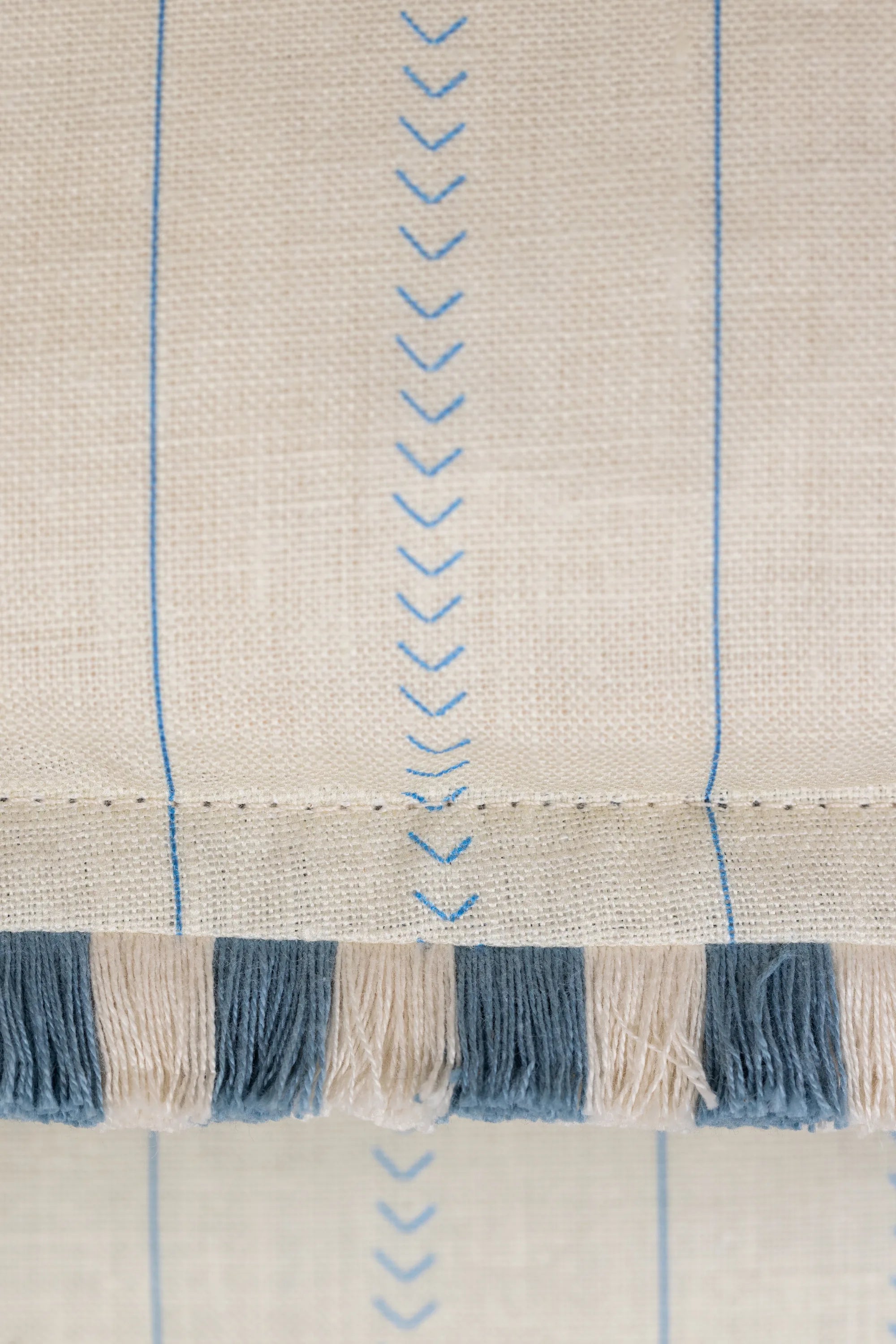 Rope Twist Bench with piped feather cushion