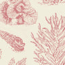 Coral Etchings - Vintage Coral — Pure Linen White / Metre / Crib 5