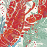 Rock Lobster - Coral Multi — Pure Linen White / Metre / Crib 5
