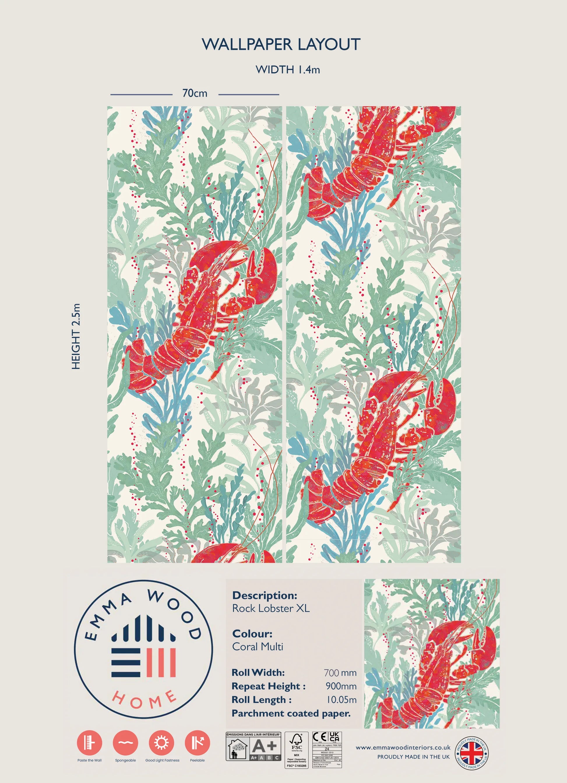 Rock Lobster XL - CORAL MULTI