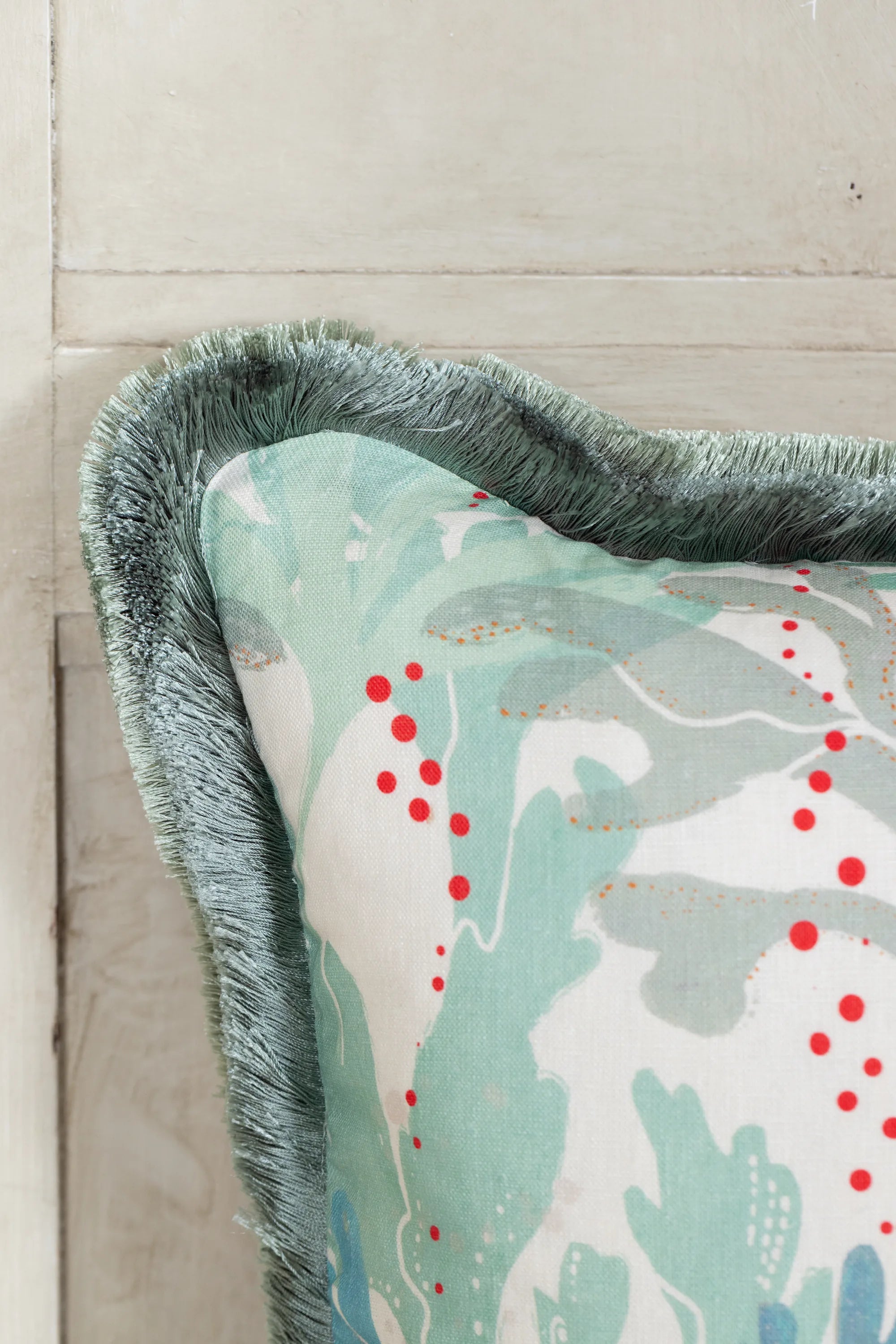 Lobster Fringed Cushion Medium